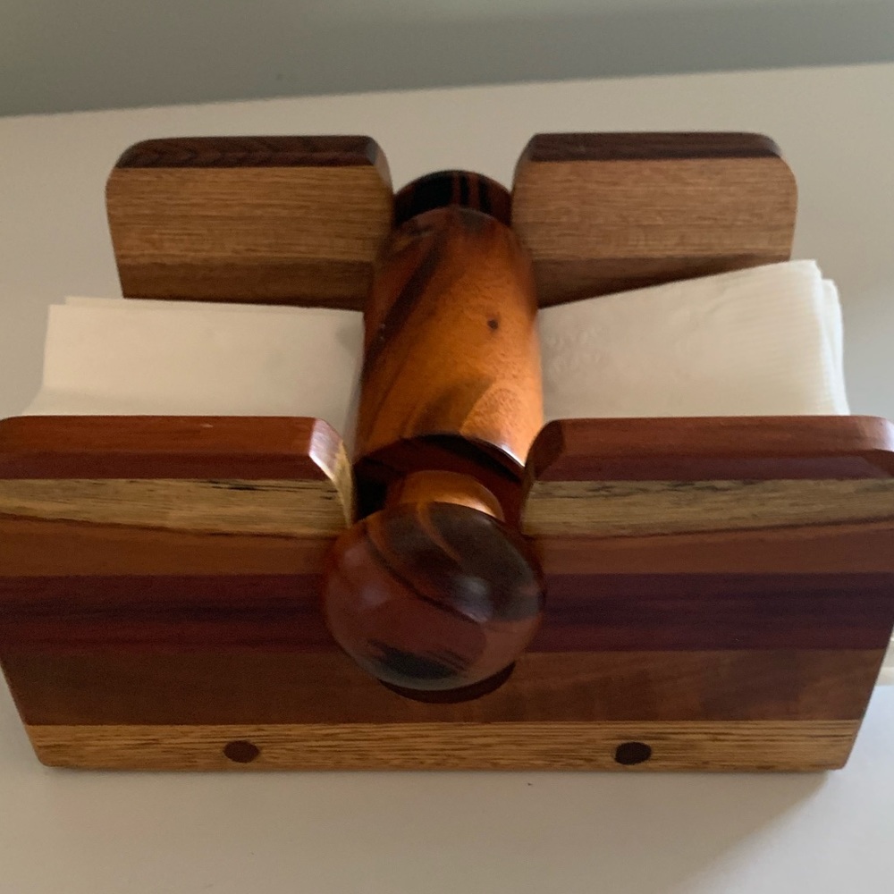 Handcrafted Hardwood Napkin Holder